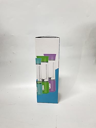 Portable Blender Cup,Electric USB Juicer Blender,Portable Juicer For Shakes and Smoothies, juice,380ml, Six Blades Great for Mixing,light purple