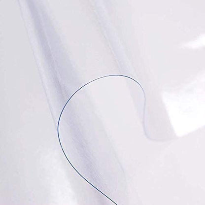 sancua Clear Plastic 100% Waterproof Tablecloth - 54 x 78 Inch - Vinyl PVC Rectangle Table Cloth Protector Oil Spill Proof Wipe Clean Table Cover for Dining Tables, Parties & Camping, Crystal Clear