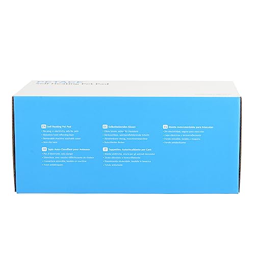 Petace Cat Self-heating Pad 60 x 45 cm, Pet Self-warming Bed, Electric-Free Heated Cat Mat, Warm Dog Blanket Machine Washable