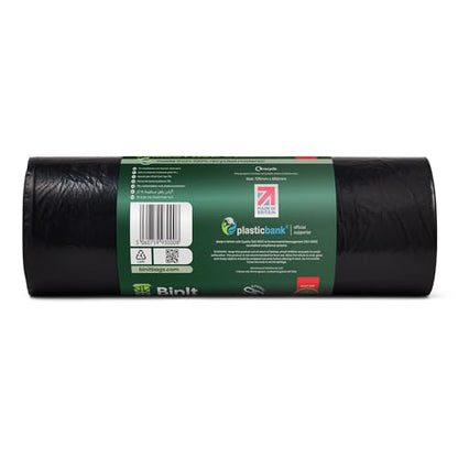 BinIt 90 Jumbo Pack Everyday 70L Eco-Friendly, Strong & Secure, Refuse Sacks, Bin Bags, Bin Liners, Recycled, Tear Resistant, 30 μm, Perfect for Everyday Household & Commercial Use