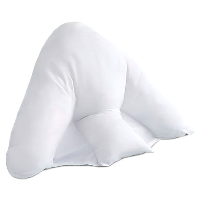 Lancashire Textiles Orthopaedic Batwing Shaped Neck & Back Support Pillow for Help with Cushioning and Sitting Complete with White Removable Pillowcase
