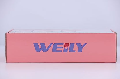 WEILY Makeup Mirror, 1x /2x/3x Trifold Makeup Mirror with 21 LED Lights and Adjustable Touch Screen Mirrors Cosmetic Countertop Mirrors (White)