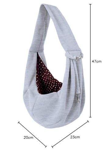 BUYGOO Puppy Sling Carrier Bag for Small Dog, Cat, Comfortable and Durable Pet Sling Shoulder Bag Travel Carrier Bag for Puppy Kitty Small Dogs Cats