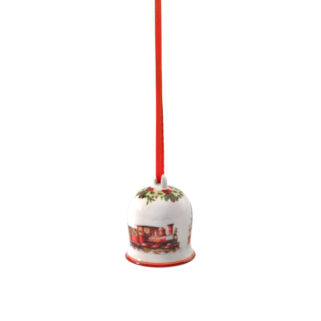 Villeroy & Boch Annual Christmas Edition Bell Ornament, Premium Porcelain, Limited Edition, Dated 2025 Bell Shaped Christmas Ornament