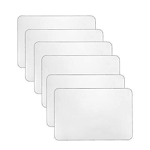 YoleShy 6 Pcs Plastic Placemats, Heat Resistant Washable Table Mats for Dining, Kitchen (17'' x 11''), Clear