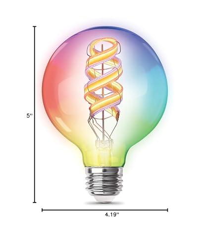 Feit Electric Smart Light Bulbs, 2.4Ghz WiFi Light Bulbs, No Hub Needed, Works with Alexa and Google, Dimmable 60 Watt = LED 9W, OM60/950CA/AG/3, 5000K Day Light, 3 Pack
