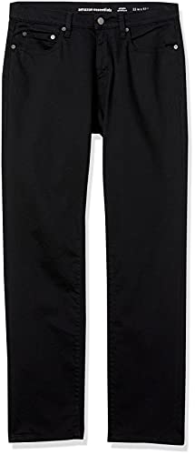 Amazon Essentials Men's Athletic-Fit Stretch Jeans - Discontinued Colours, Black, 36W / 32L