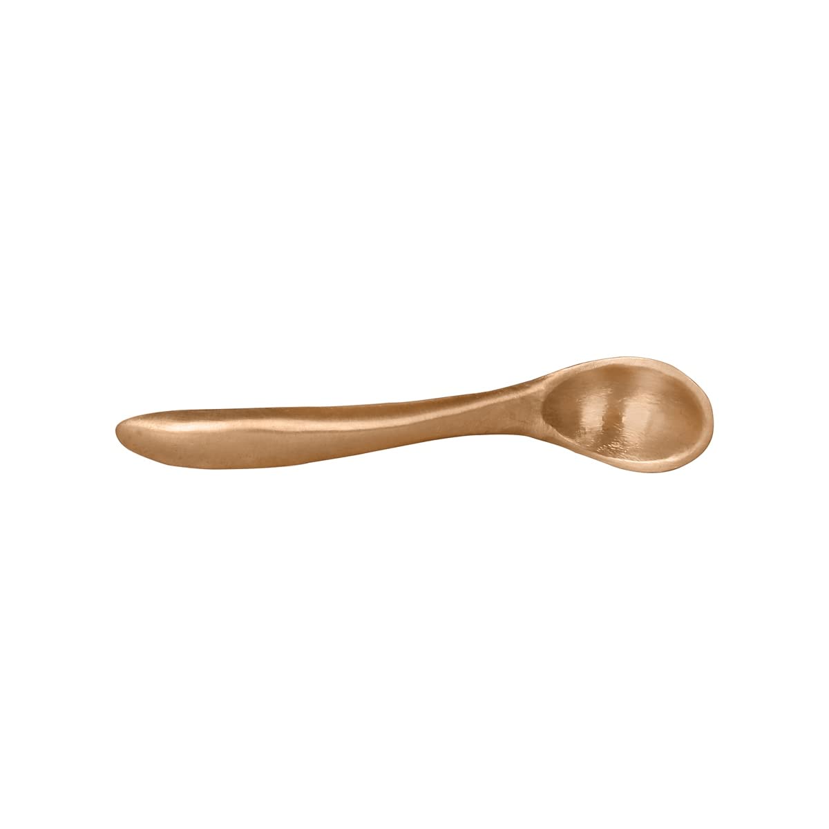 De Kulture Handmade Pure Bronze Kansa Salt Spoon, Premium Deluxe Tableware Classic Gold Burnished Utilitarian Flatware Food Grade Cutlery Set of 2, 3.5x0.5 (LW) Cms