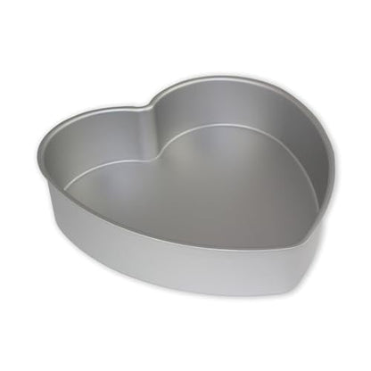 PME Anodised Aluminium Heart Cake Pan 8 x 3-Inch Deep, Silver