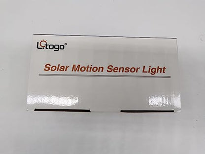 litogo [4 Pack 140LED Solar Security Lights Outdoor, Solar Motion Sensor Lights 270ºWide Angle Waterproof Solar Powered Durable Wall Lights Outside 3 Modes for Garden Fence Door Yard Garage Pathway