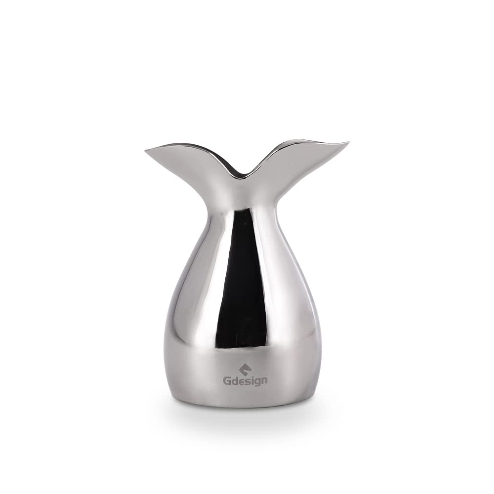 Gdesign Stainless Steel Salt Shaker, Refillable Seasoning Cans - Calla Lily Design Spice Dispenser for Home, Restaurant, Canteen