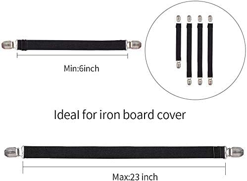 Goodtimes Ironing Board Cover Clips, Adjustable Ironing Board Pad Braces