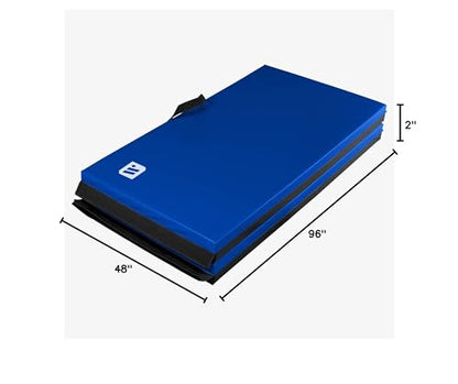 We Sell Mats - 4 ft x 8 ft x 2 in Personal Fitness & Exercise Mat for Home Workout - Lightweight and Folds for Carrying – All Purpose Home Gym Mat – Thick Mat for Yoga, Pilates, Stretches, and Floor Exercises