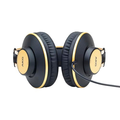 AKG Pro Audio K92 Over-Ear, Closed-Back, Critical Listening and Studio Headphones, Matte Black and Gold