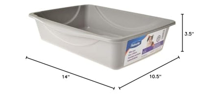 Petmate Litter Pan, Blue/Gray, Small, Made in USA