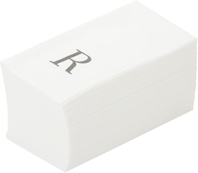 Luxenap 15.8 X 7.9 Inch Linen-Feel Guest Towels, 2000 Lettered Hand Towels