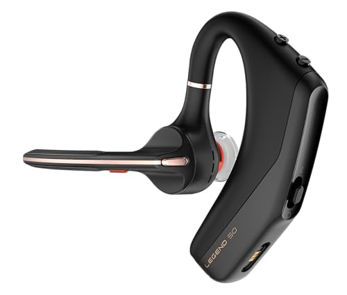 Poly Voyager Legend 50 UC Bluetooth Headset with Charging Case - 4 Noise-Canceling Mics, AI NoiseBlockAI & WindSmart Tech - Bluetooth Headphones with Mic, Smart Call Controls, All-Day Comfort