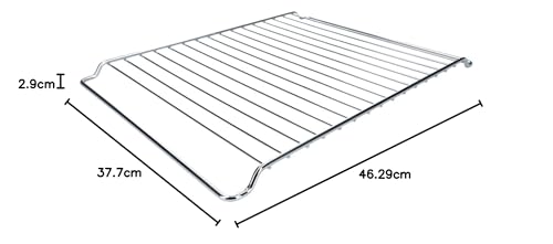 LUTH Premium Profi Parts Chrome Baking Grid for Oven, 448 x 340 mm, Chrome-plated Steel, Electric, Built-In, Durability, Front Orientation