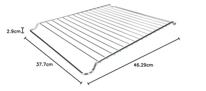 LUTH Premium Profi Parts Chrome Baking Grid for Oven, 448 x 340 mm, Chrome-plated Steel, Electric, Built-In, Durability, Front Orientation