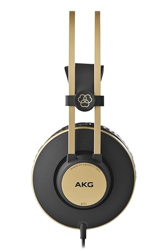 AKG Pro Audio K92 Over-Ear, Closed-Back, Critical Listening and Studio Headphones, Matte Black and Gold