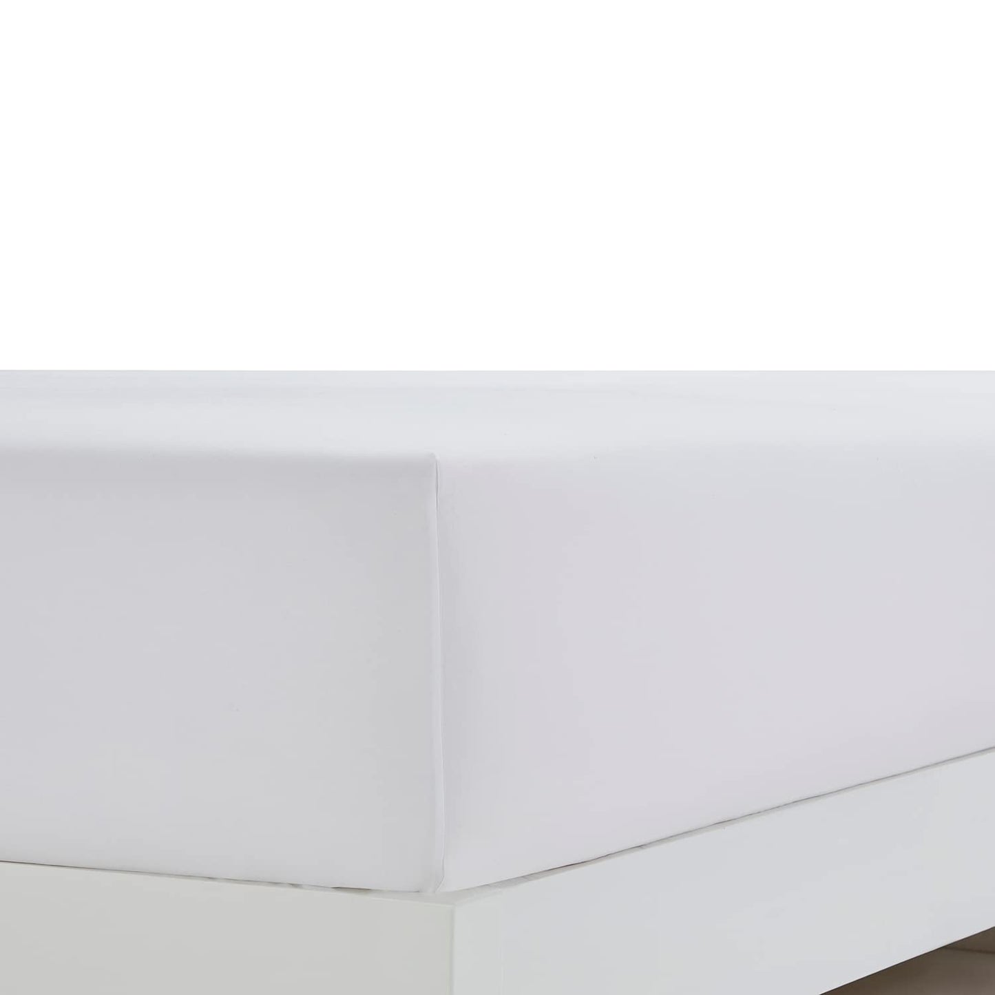 Clara Clark Bed Sheets, Premier 1800 Series 4 Piece Bed Sheet Set, Deep Pocket, Wrinkle, Fade, Stain Resistant, Luxury Soft Bedding Sheets & Pillowcases, Queen, White