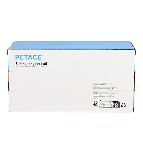 Petace Cat Self-heating Pad 60 x 45 cm, Pet Self-warming Bed, Electric-Free Heated Cat Mat, Warm Dog Blanket Machine Washable