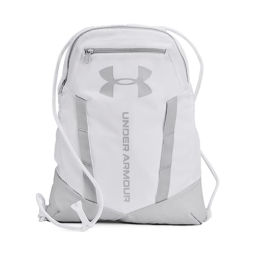 Under Armour Unisex-Adult Undeniable Sackpack, (100) White/Halo Gray/Halo Gray, One Size Fits Most