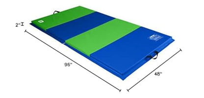 We Sell Mats - 4 ft x 8 ft x 2 in Personal Fitness & Exercise Mat for Home Workout - Lightweight and Folds for Carrying – All Purpose Home Gym Mat – Thick Mat for Yoga, Pilates, Stretches, and Floor Exercises