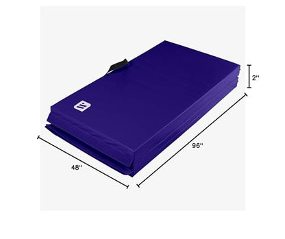 We Sell Mats - 4 ft x 8 ft x 2 in Personal Fitness & Exercise Mat for Home Workout - Lightweight and Folds for Carrying – All Purpose Home Gym Mat – Thick Mat for Yoga, Pilates, Stretches, and Floor Exercises