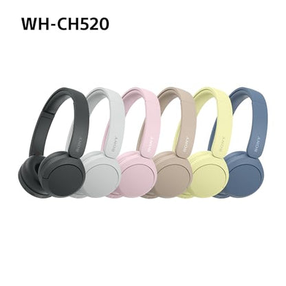 Sony WH-CH520 Wireless Bluetooth On-Ear Headphones, Lightweight Design, Up to 50hr Battery Life, Quick Charge, EQ, Clear Call Quality, iOS & Android - Black