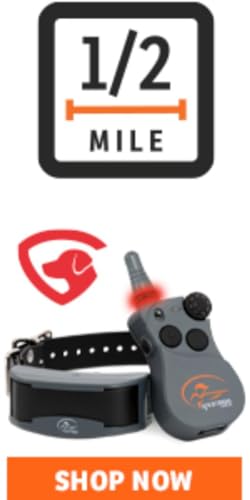 SportDOG Brand SportHunter 825X Dog Training Static Collar with Remote, 1/2 Mile Range Waterproof Dog E-Collar, Submersible up to 25 Ft, Rechargeable Training Device with Static, Vibrate and Tone
