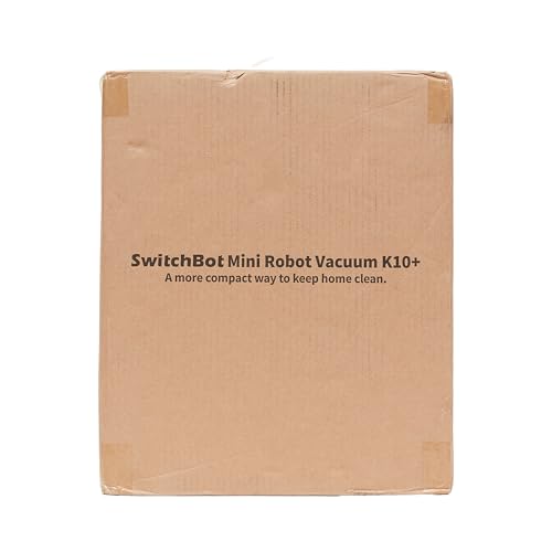 SwitchBot Mini Robot Vacuum K10+, Self-Emptying Base for 70 Days of Cleaning, LiDAR Navigation, Robot Vacuum and Mop Combo with Custom Cleaning, 48dB Ultra Quiet, 150Mins Max, Compatible with Alexa