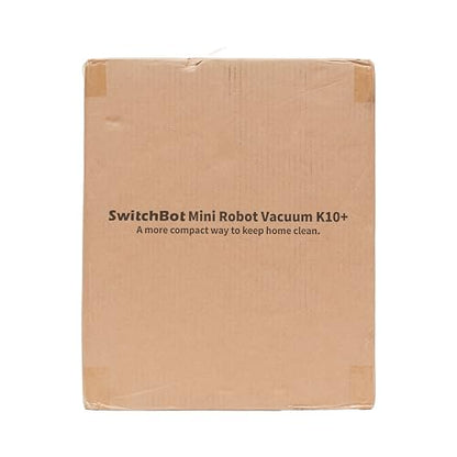 SwitchBot Mini Robot Vacuum K10+, Self-Emptying Base for 70 Days of Cleaning, LiDAR Navigation, Robot Vacuum and Mop Combo with Custom Cleaning, 48dB Ultra Quiet, 150Mins Max, Compatible with Alexa