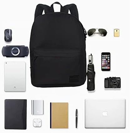 SUPACOOL Casual Laptop Backpack for Men and Women, Classic backpack for College Travel Work, Lightweight Pack Back(black)