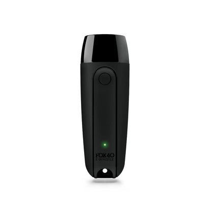 Fox 40 Rechargeable Electronic Whistle + Lanyard, Black