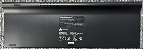 iClever Wireless Keyboard, Bluetooth Keyboard Stable Connection to Multi Devices Rechargeable Slim for Mac, iPad, Android, Windows, QWERTY UK Layout -Black