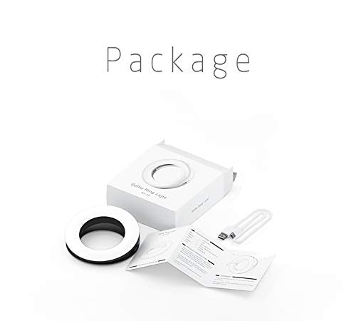 XINBAOHONG Selfie Ring Light Rechargeable Portable Clip-on Selfie Fill Light with 40 LED for Smart Phone Photography, Camera Video, Girl Makes up (White)