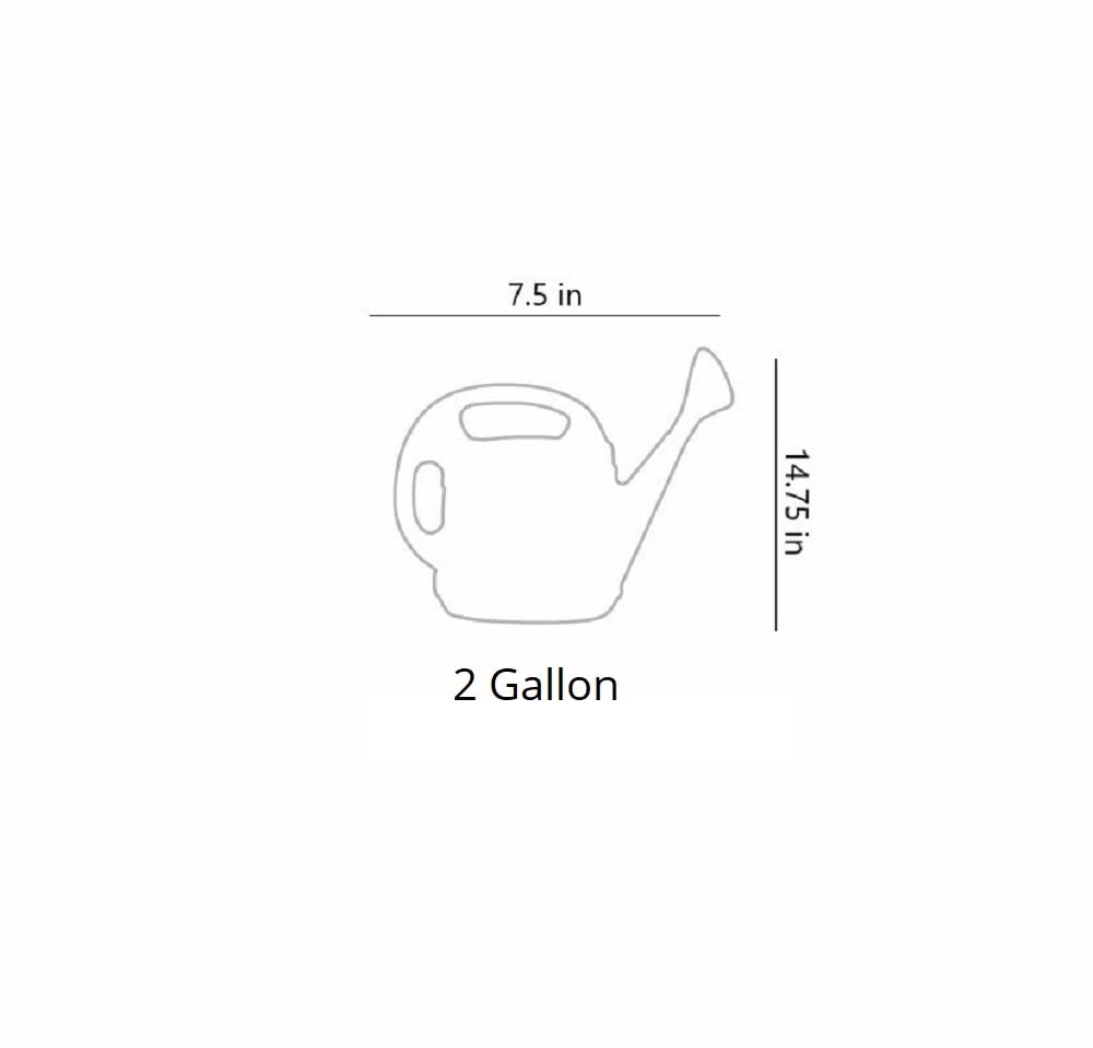 Standard Watering Can - Plant Watering Can - Small Plastic Garden Water Pot for Indoor Outdoor Plants Flowers by The HC Companies, 2 Gallon, Green