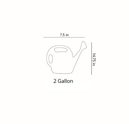 Standard Watering Can - Plant Watering Can - Small Plastic Garden Water Pot for Indoor Outdoor Plants Flowers by The HC Companies, 2 Gallon, Green