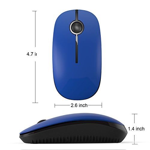 VssoPlor Wireless Mouse, 2.4G Slim Portable Computer Laptop Mouse with Nano Receiver Quiet Silent Optical Mice for Notebook, PC, Laptop, Computer-Black and Gold