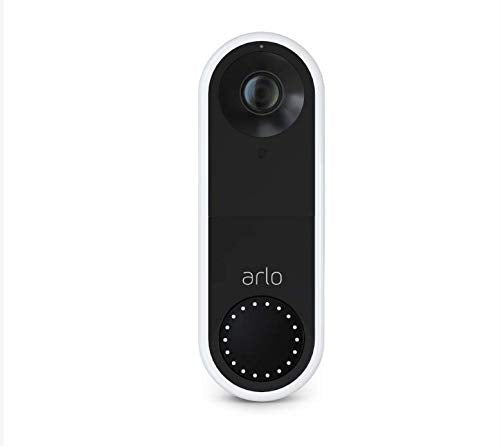 Arlo Essential Wired Video Doorbell - HD Video, 180° View, Night Vision, 2 Way Audio, Black - AVD1001B