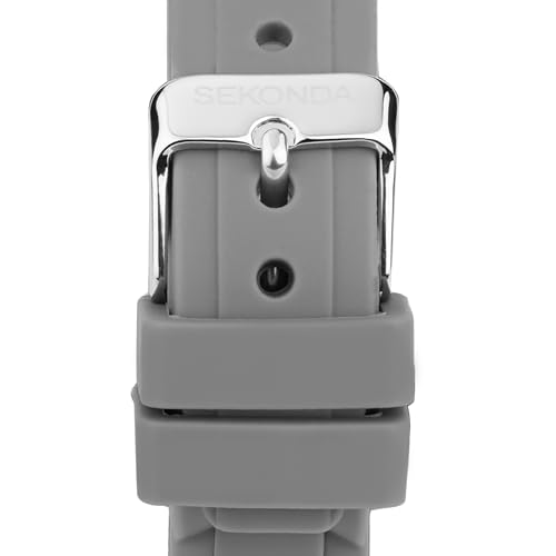 Sekonda Unisex-Child Quartz Watch, Analogue Classic Display and Silicone Strap 1566.27, Grey Strap/Grey Dial