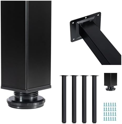 LCSDLHLSY Table Legs 32 inch, Adjustable Square Furniture Legs,