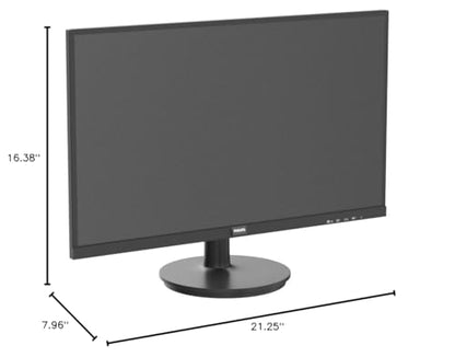 Philips 221V8LB 22 inch Class Thin Full HD (1920 x 1080) Monitor, 100Hz Refresh Rate, VESA, HDMI x1, VGA x1, LowBlue Mode, Adaptive Sync, 4 Year Advance Replacement Warranty