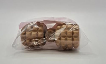 Tuuli Accessories - T-Shape Massage Roller, Body and Face Roller, Multi-Functional Facial Massager, Helps Ease Muscle Tension and Supports Skin Health, Wooden Roller Massager Tool