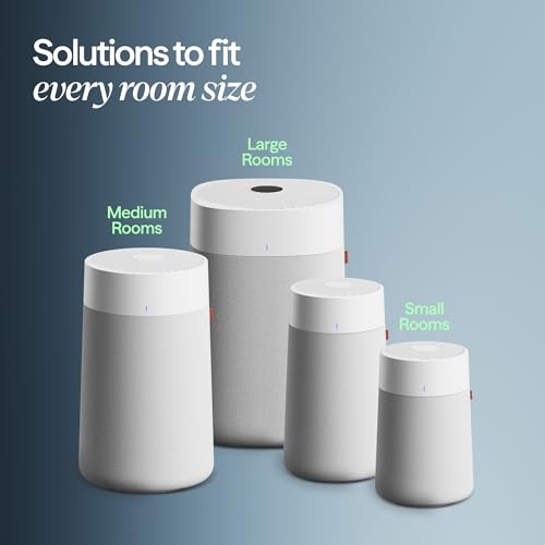 BLUEAIR Purifier for Bedroom - Mini Restful - Sunrise Clock with HEPASilent Filtration and Wake Up Light - Cleans Air and Supports Circadian Rhythm - USB-C and App Connectivity