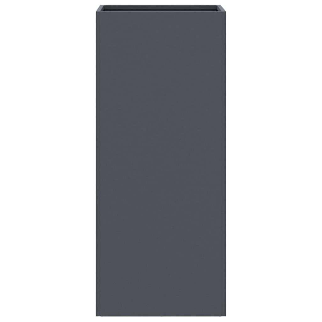 FMPGJLYH Modern Tall Metal Planter Box, 29.5 Inch Rectangular Garden Flower Pot for Patio, Balcony and Indoor Home Decor, Durable Cold-Rolled Steel, Anthracite