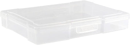 novelinks Transparent 4" x 6" Photo Storage Cases - Craft Cases Plastic Storage Container Box - 12 PACK (Transparent)