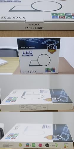 MLOQI 36W LED Bathroom Ceiling Lights, IP44 Waterproof, 5000K Daylight White, LED Ceiling Light for Office Kitchen Hallway Living Room (Black Edge)