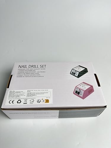 Professional Nail Drill Machine 30000 RPM Efile Electric Nail Filer Kit for Finger Toe Nails, Acrylic Gel Nails, Manicure Pedicure Drill with 6Pcs Nail Bits, 106Pcs Sanding Bands - Pink